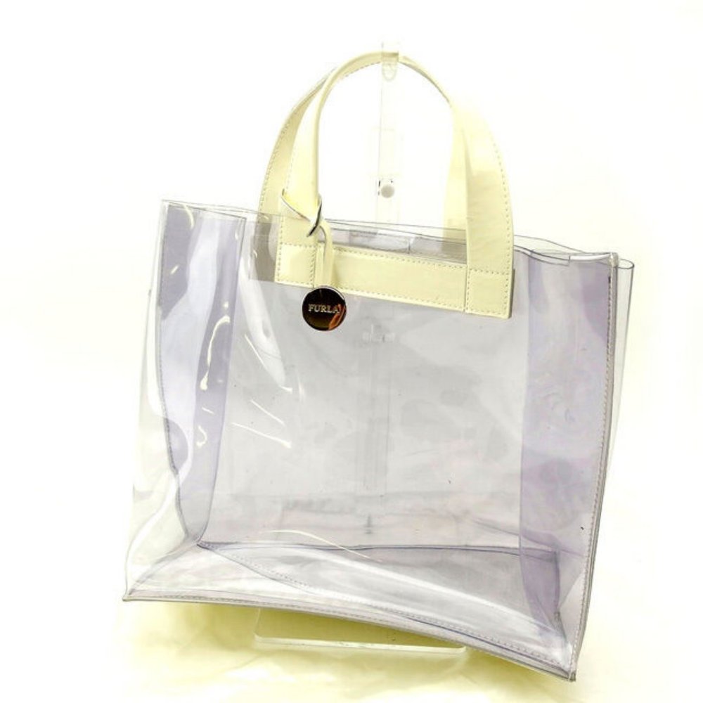 Furla Tote bag White clear Woman Authentic Used Y954